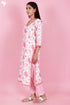 Cotton Kurta And Pant Set With Kota Dupatta In Block Print